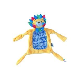 Mud Pie Lion Lovey Security Blanket Paci Holder Primary Colors Cuddler Soother